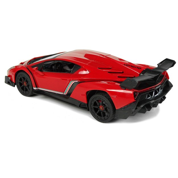 Remote Controlled Lamborghini Veneno Red 2.4 G Pilot Steering Wheel Sound Lights