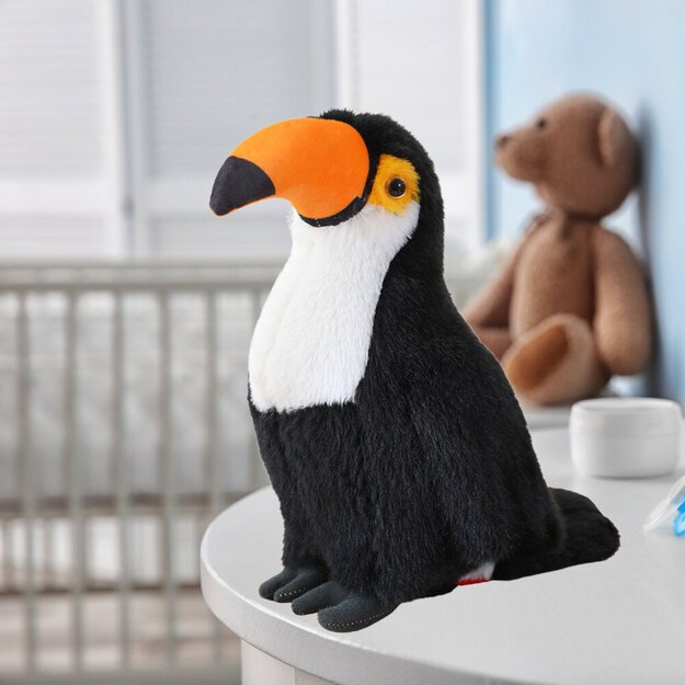 Plush Toucan Bird Plush Toy Mascot Cuddly Toy White 35cm