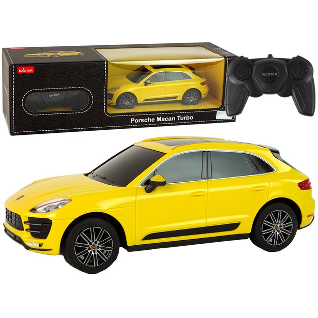 Automobilis R/C Porsche Macan Turbo 1:24 Rastar Yellow
