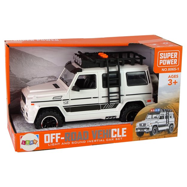 Akumuliatoriumi varomas visureigis baltos spalvos 11