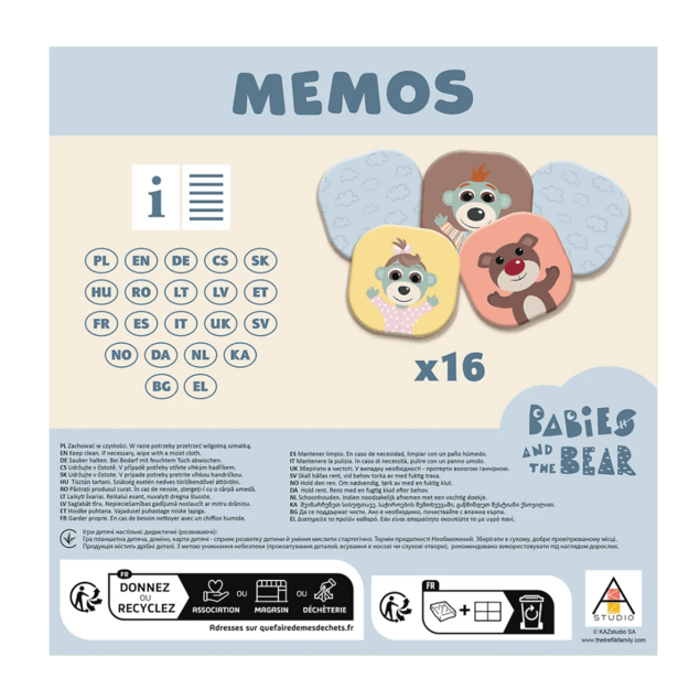 Children’s Game Memos Bobaski and Bear Trefl 02891 3