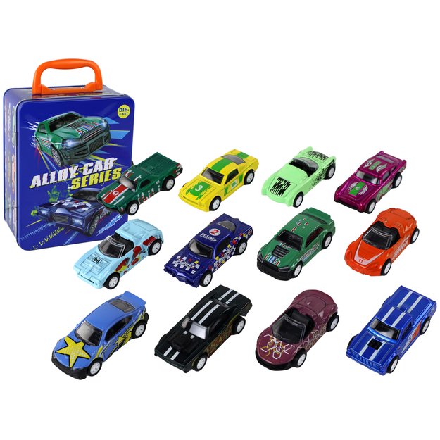 Frikcinės pavaros transporto priemonių rinkinys 12 ELE Metal 1:64