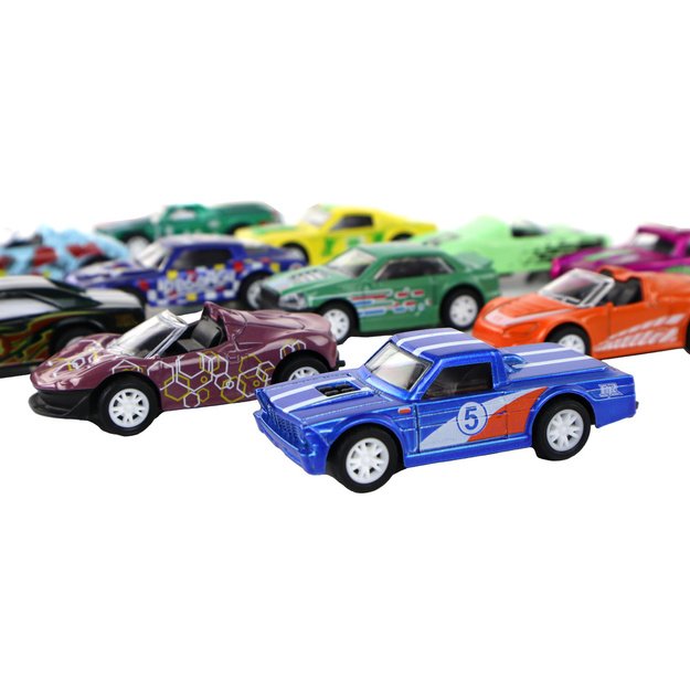 Frikcinės pavaros transporto priemonių rinkinys 12 ELE Metal 1:64 5