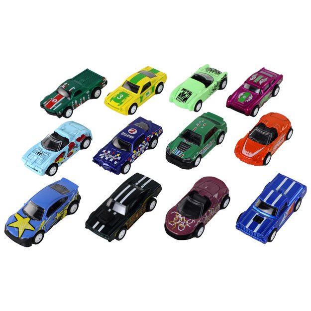 Frikcinės pavaros transporto priemonių rinkinys 12 ELE Metal 1:64 4