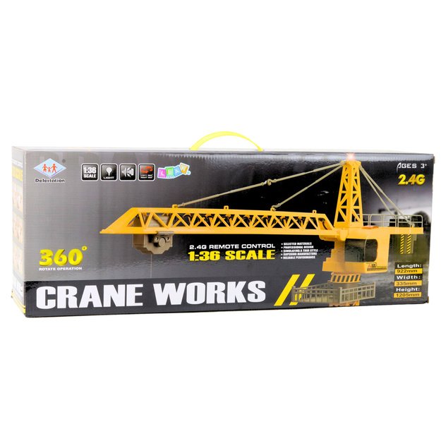 Remote Controlled Crane RC LED Lights 360° Rotation 1:36 120 cm 2