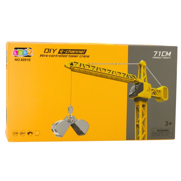 Remote Control Construction Crane RC Wired 360° Rotation 71 cm 3