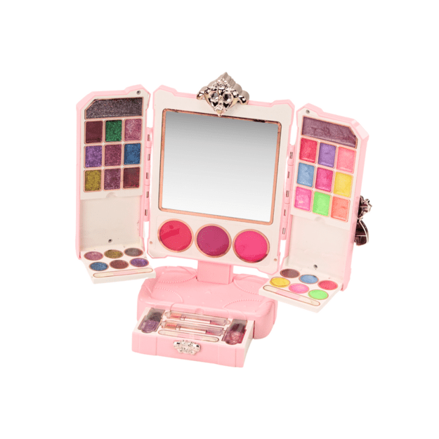 Beauty Set Mirror On Adjustable Stand Pink