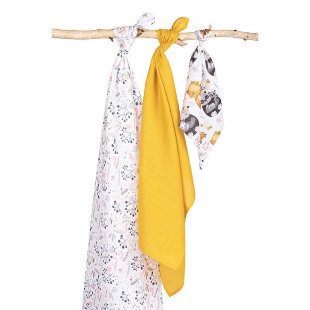 3 dalių muslino vystyklų rinkinys  EG-0104 2