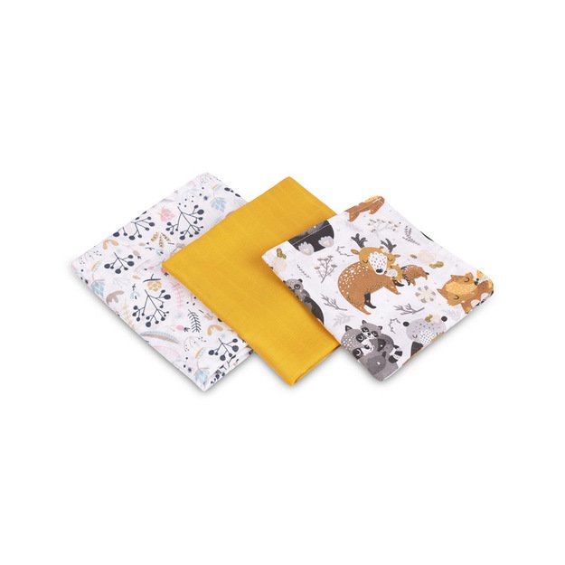 3 dalių muslino vystyklų rinkinys  EG-0104