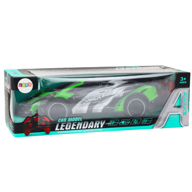 Sportinis automobilis Nuotoliniu būdu valdomas RC 1:10 25km/h žalios spalvos žibintai 8