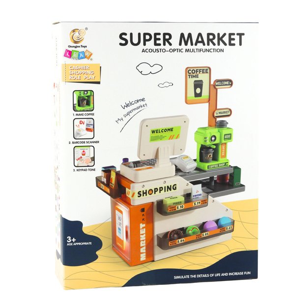 Cash Register Shop Cafe Accessories Lights Sounds 70 pcs. 2