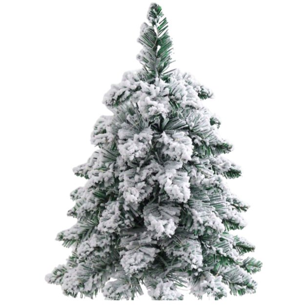 Decorative Artificial Christmas Tree on a Trunk Covered with Snow 60 x 16 cm 1