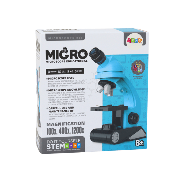 Mokomasis mikroskopas, skirtas moksliniams tyrimams, vaikų reikmenys mėlyna 5