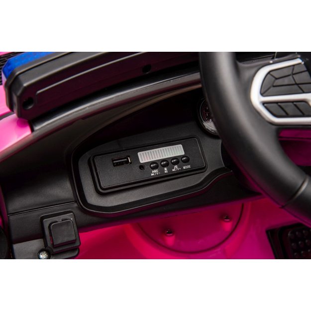 Akumuliatoriaus automobilis Dodge įkroviklis policijos rožinis 25