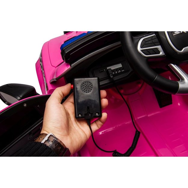 Akumuliatoriaus automobilis Dodge įkroviklis policijos rožinis 38