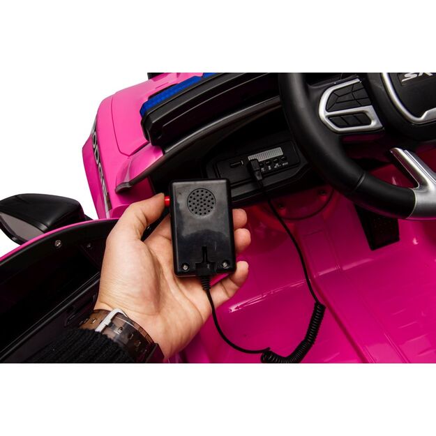 Akumuliatoriaus automobilis Dodge įkroviklis policijos rožinis 14