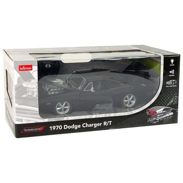 Car R/C Dodge Charger 1:16 Rastar Black 8
