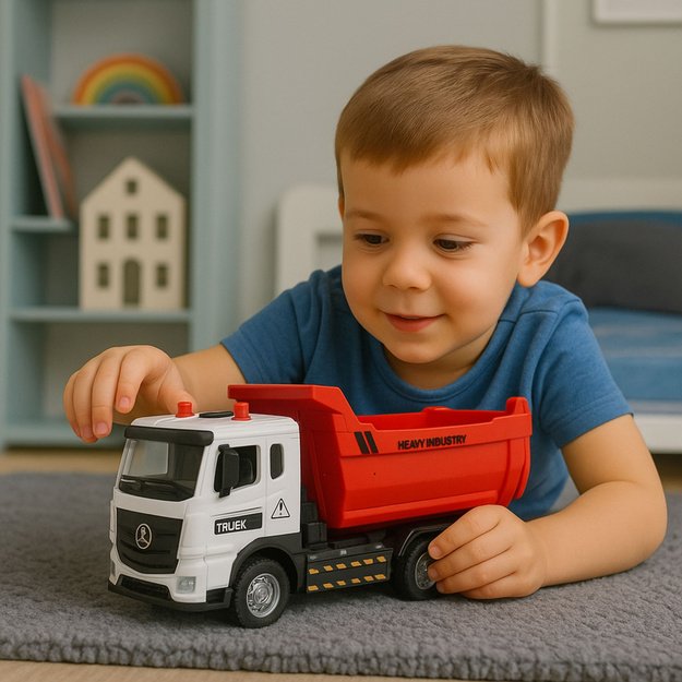 Truck Tipper Metal Cab Movable Box Lights Sounds 4