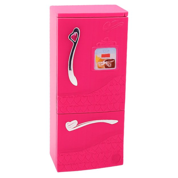 Doll Kitchen Set Fridge Oven Accessories Pink 2