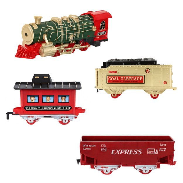 Electric Train Classic Train Lights Sounds Smoke 24 pcs. 1