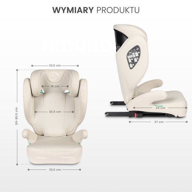 CAR SEAT BREEZY FIX BEIGE (100-150cm) 21