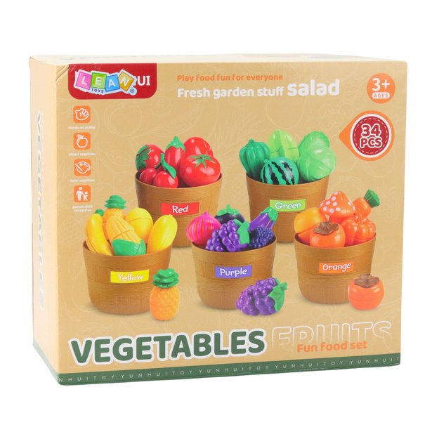 Fruit and Vegetable Sorting Educational Set for Cutting 34 pcs. 4