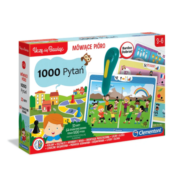 Talking Pen 1000 Questions Learn & Have Fun Polish Language Clementoni 50653