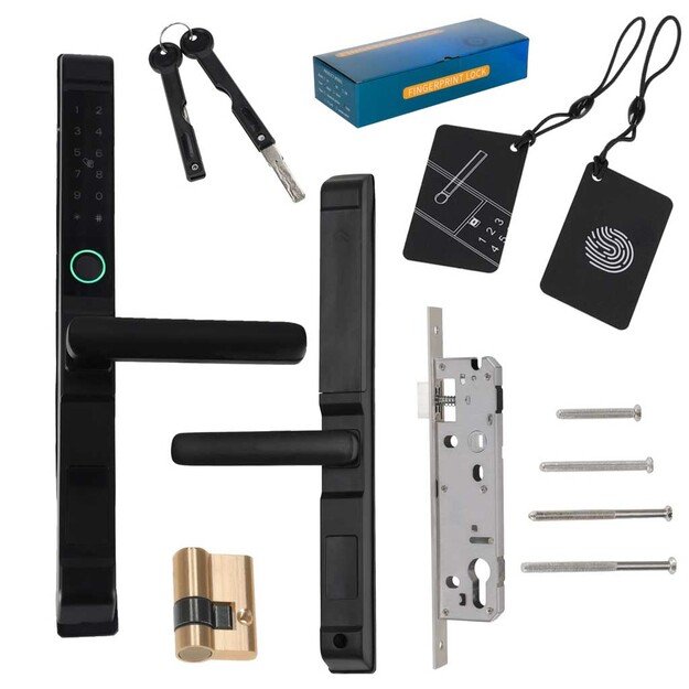 Durų rankenos elektroninis užrakto kodas pir&scaron;tų atspaudų kortelė