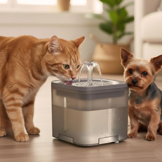 Geriamasis fontanas &scaron;uniui, katei, augintiniui, automatinis USB gertuvė 2l valymo filtras 15