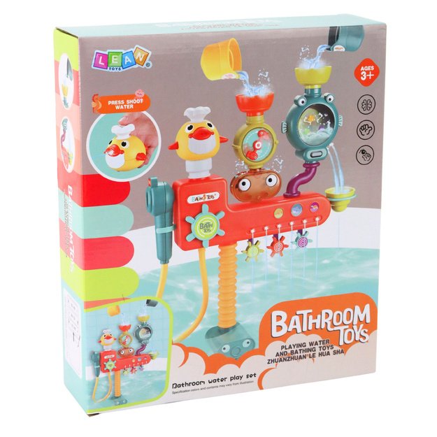 Perpildymo vonios žaislas su ratukais ir puodeliais duše 3