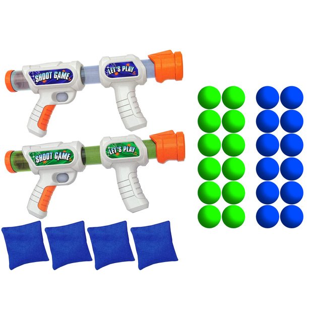 4 viename „Target Toss Game Bags“ putplasčio kamuoliukų pistoletas 2