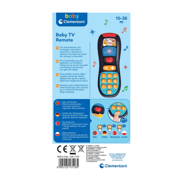 Talking Baby TV Remote &ndash; Clementoni 17518 5