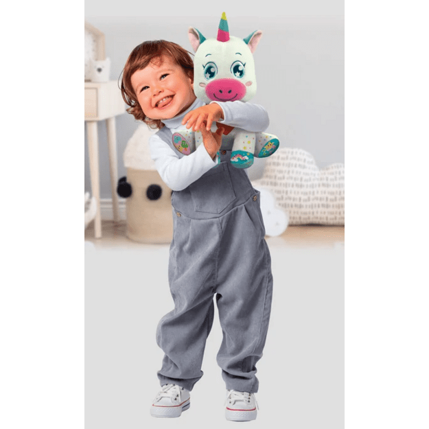 Saldus interaktyvus pliušinis vienaragis, šviečia ir dainuoja lenkų kalba Clementoni 50937 4