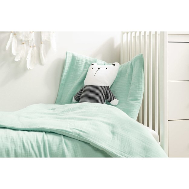 2 elementų MUSLIN patalynė mėtų spalvos 100x135 cm 3