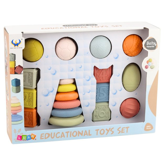 Set of Soft Sensory Toys Balls Pyramid Blocks 18 pcs. 6