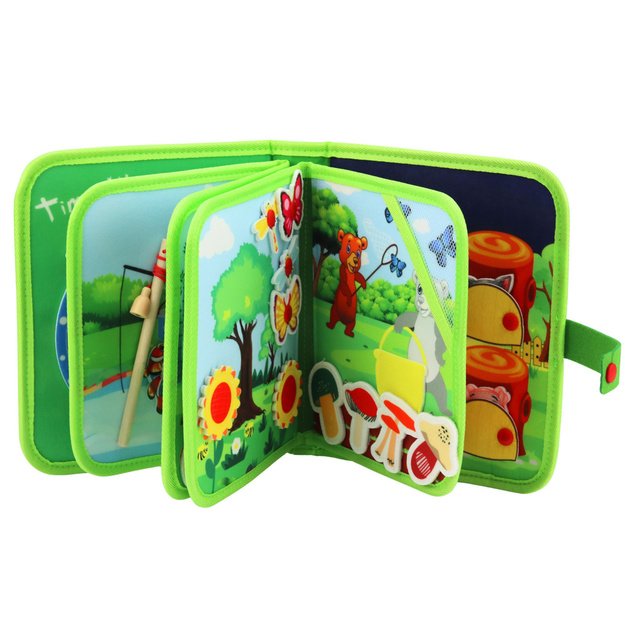 3D Felt Sensory Educational Book Wild Animals 2