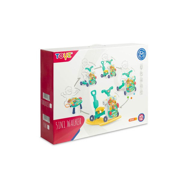MULTIFUNCTIONAL WALKER TOY 5IN1 PINK