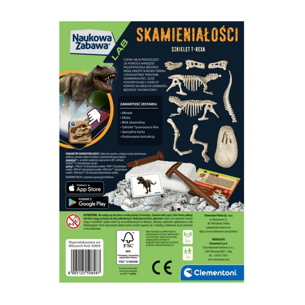 Scientific Fun Fossils T-Rex Skeleton Polish Language Clementoni 50858 4