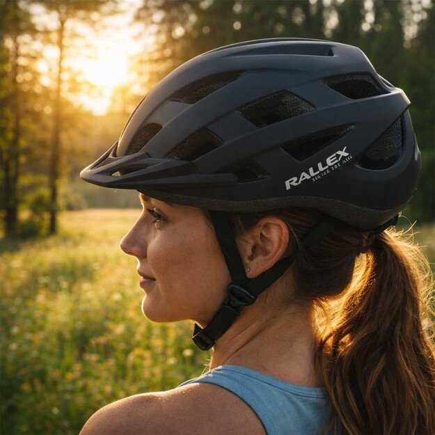 RALLEX moteri&scaron;kas dviratininko &scaron;almas vyri&scaron;kas reguliuojamas juodas L 58-62cm 6