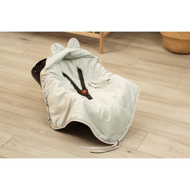 Velvet carry-cot swaddle blanket – LILY GRAY