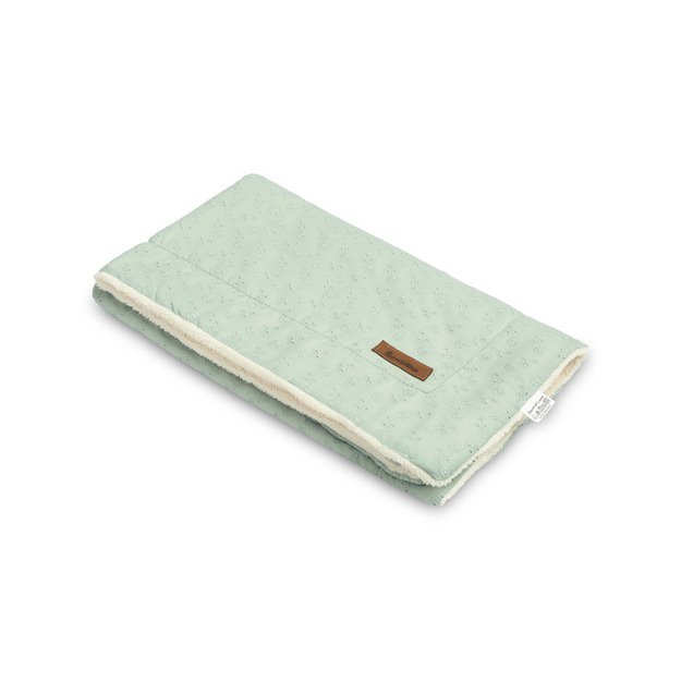 SIUVINĖTA ANTKLODĖ 80X100 ŠVIESIAI MĖTŲ SPALVOS PLIUŠAS