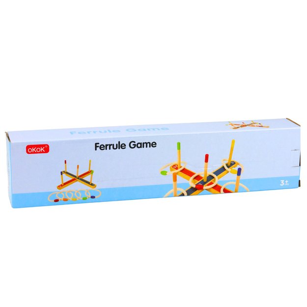 Medinių žiedų mėtymo įgūdžių žaidimas šeimai su taškų skaičiavimu 3