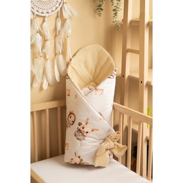 Kūdikio vokelis BEIGE BUNNY 75x75 1