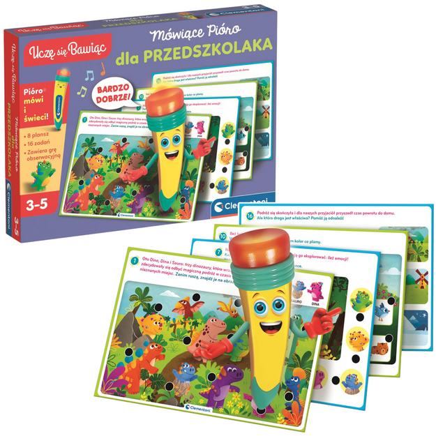 Talking Pen 500 Questions for Preschoolers Polish Language Clementoni 50390