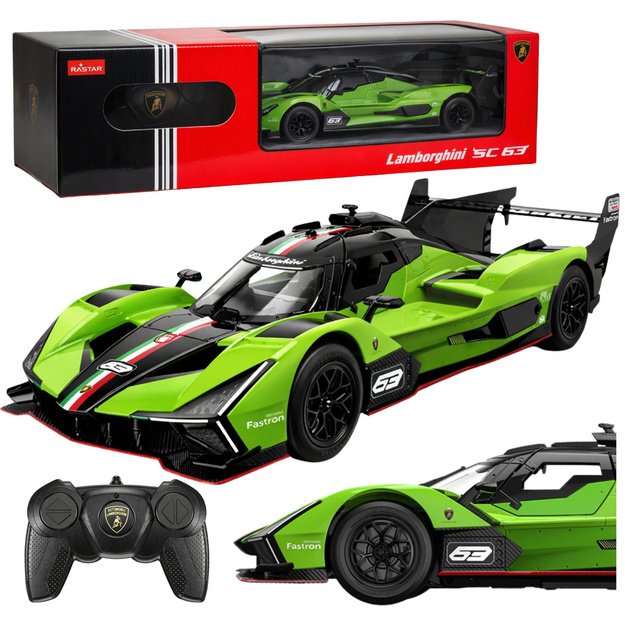 Lamborghini SC63 Remote Control Car RC Green Rastar 1:24