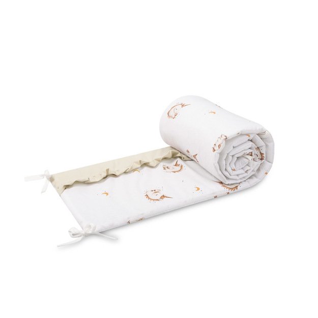 CRIB BUMPER COTTON UNICORN BEIGE