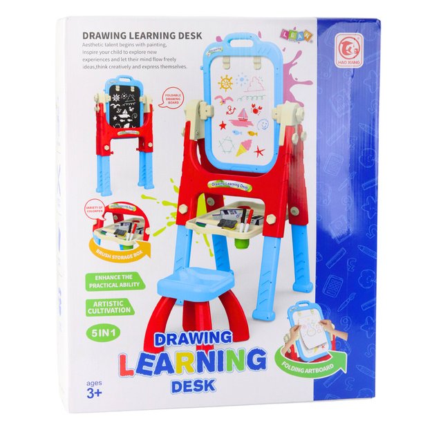 5in1 Educational Board With Chair Multifunctional Accessories Blue 3