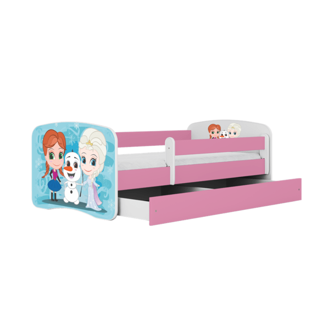 Lova babydreams pink frozen land su stalčiumi be čiužinio 140/70 1