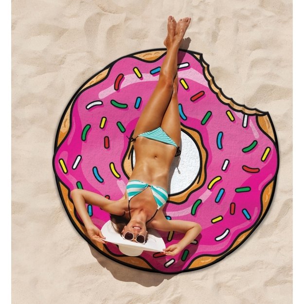 Paplūdimio kilimėlis, Spurga su rožiniu glajumi