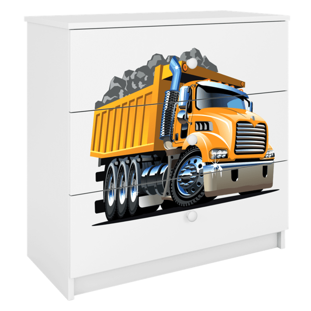 Chest of drawers babydreams white truck